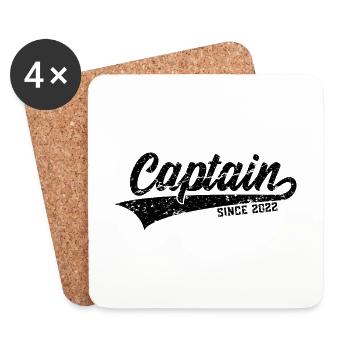 CAPTAIN SINCE 2022 - Untersetzer (4er-Set) - Weiß - Vorne