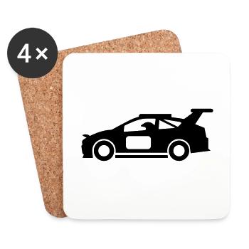 Car racer - Coasters (set of 4) - white - Front