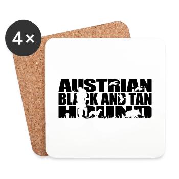 AUSTRIAN BLACK AND TAN HOUND Hunting Dogs Wilsigns - Coasters (set of 4) - white - Front