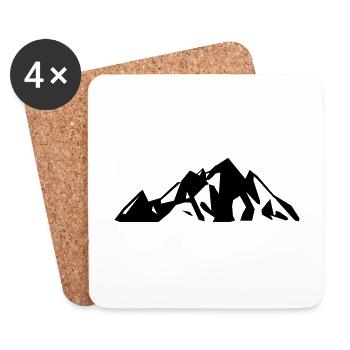 berge symbol - Dessous de verre (lot de 4) - blanc - Devant