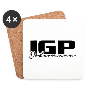 IGP DOBERMANN Hunde Hund Wilsigns IGP Hundesport - Untersetzer (4er-Set) - Weiß - Vorne