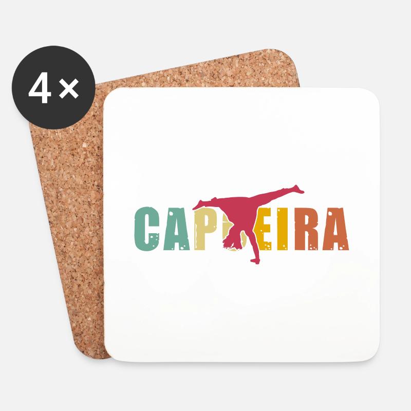 Capoeira - Untersetzer (4er-Set) - Weiß