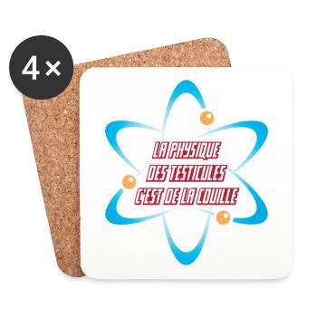 Physique comique 3 - Dessous de verre (lot de 4) - blanc - Devant