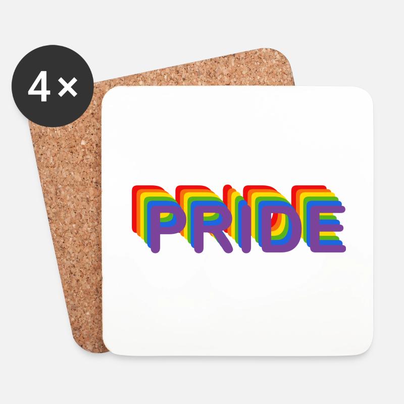 Pride! - Untersetzer (4er-Set) - Weiß