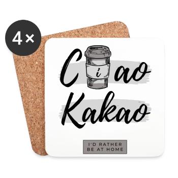 Ciao Kakao - Untersetzer (4er-Set) - Weiß - Vorne