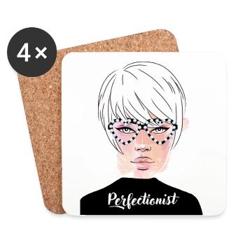 Perfectionist - Untersetzer (4er-Set) - Weiß - Vorne