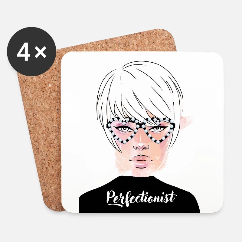 Perfectionist - Untersetzer (4er-Set) - Weiß