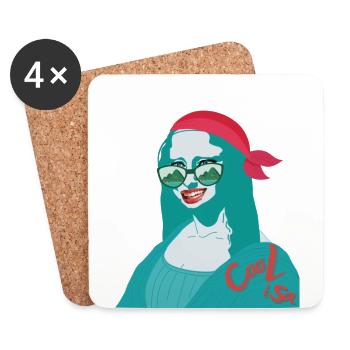 Cool Lisa - Untersetzer (4er-Set) - Weiß - Vorne