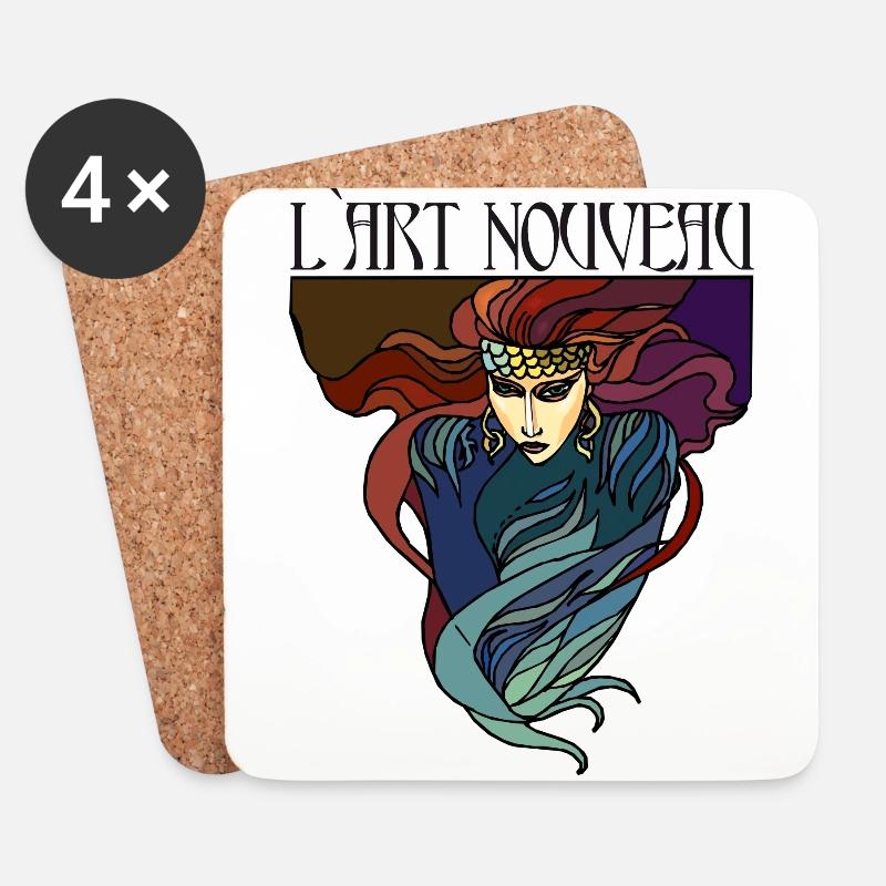 L´Art Nouveau - Untersetzer (4er-Set) - Weiß