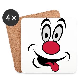 clown - Untersetzer (4er-Set) - Weiß - Vorne
