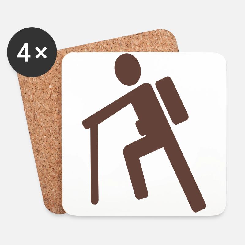 Bergsteiger - Untersetzer (4er-Set) - Weiß