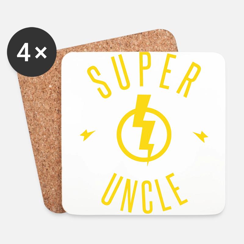 SUPER UNCLE - Coasters (set of 4) - white