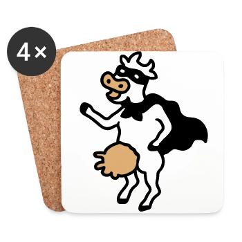 Cowhero - Coasters (set of 4) - white - Front