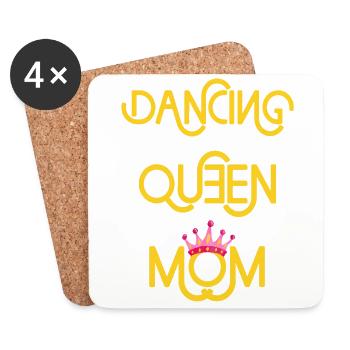 Dancing Queen Mom - Coasters (set of 4) - white - Front