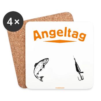 FUN - Angel Designs Perfekter Angeltag Geschenk - - Untersetzer (4er-Set) - Weiß - Vorne