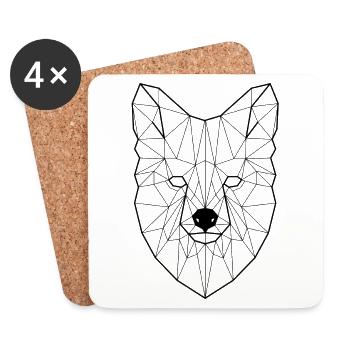 iacobusk - fox / lis - Coasters (set of 4) - white - Front