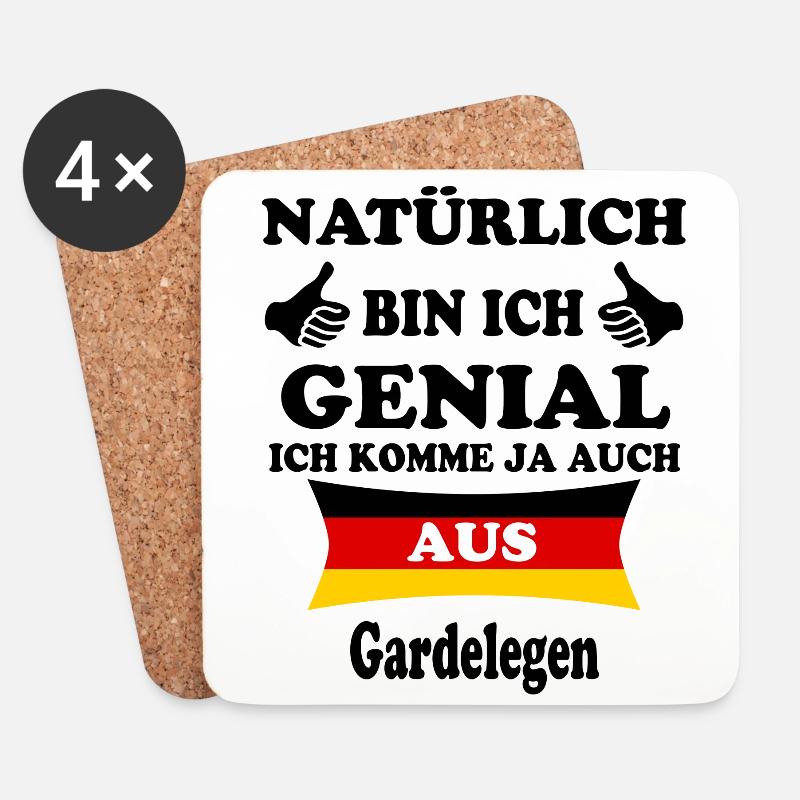 Geschenk Genial komme aus Gardelegen - Untersetzer (4er-Set) - Weiß