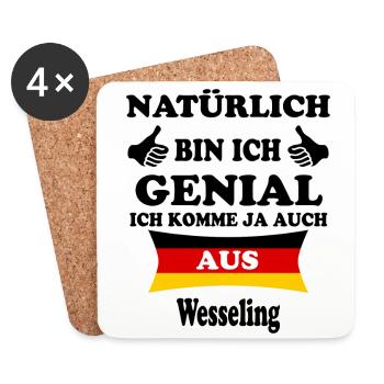 Gift Genial come from Wesseling - Coasters (set of 4) - white - Front