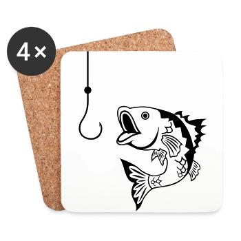 poisson - Dessous de verre (lot de 4) - blanc - Devant