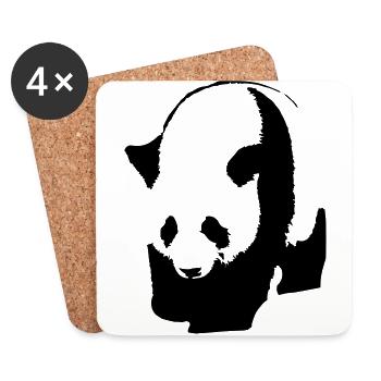 Panda - Untersetzer (4er-Set) - Weiß - Vorne