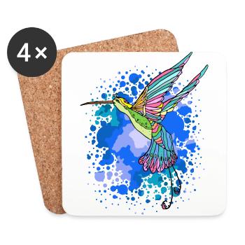 Humming-bird - Coasters (set of 4) - white - Front