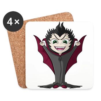 Comic Petit vampire - Dessous de verre (lot de 4) - blanc - Devant