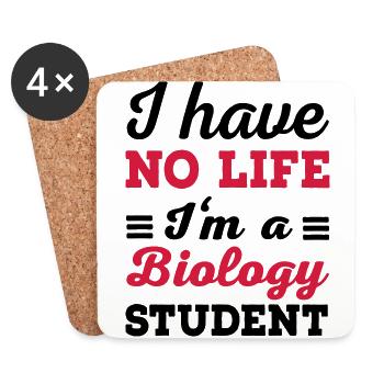 Étudiant en biologie - Dessous de verre (lot de 4) - blanc - Devant