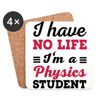 physics - Coasters (set of 4) - white - Front