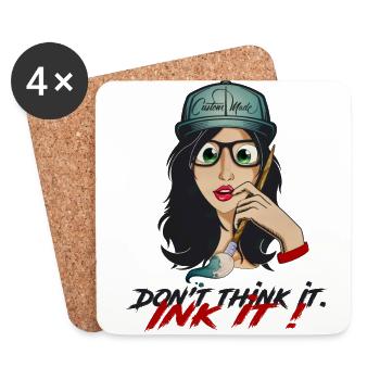 Snapback girl blank - Coasters (set of 4) - white - Front