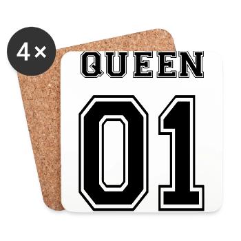 QUEEN - Coasters (set of 4) - white - Front