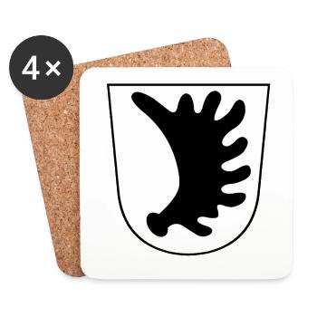 East Prussia - Coasters (set of 4) - white - Front