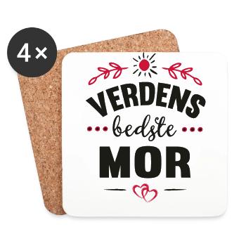 World's Best Mother Says Fun Quote Gift Shirt - Coasters (set of 4) - white - Front