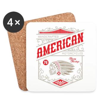 American motorcycles - Untersetzer (4er-Set) - Weiß - Vorne