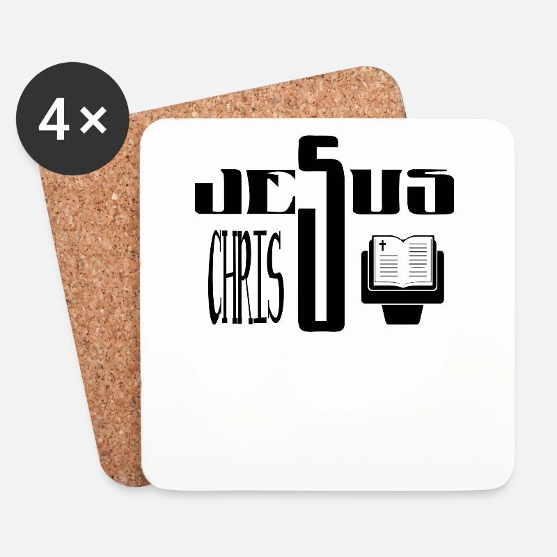 Christ - Untersetzer (4er-Set) - Weiß