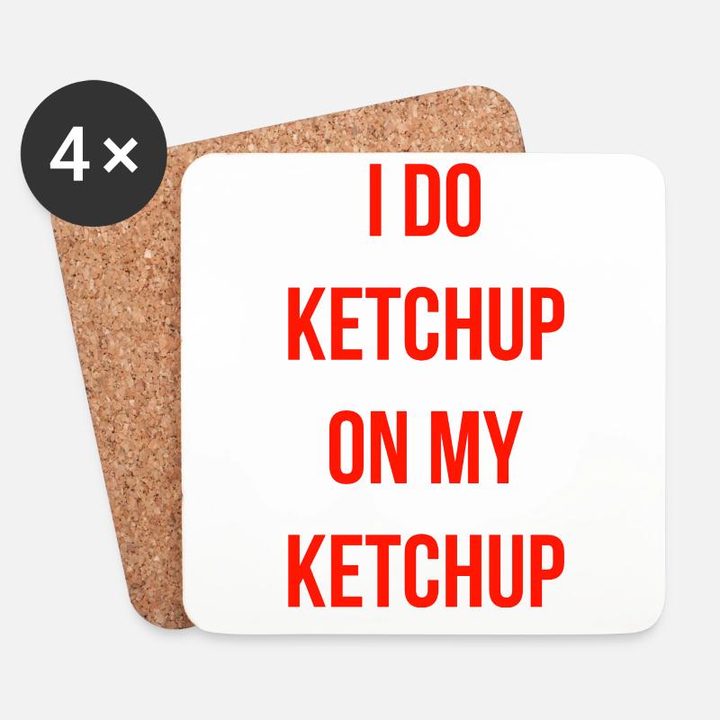 Ketchup Design - Untersetzer (4er-Set) - Weiß