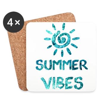 Summer Vibes - Coasters (set of 4) - white - Front
