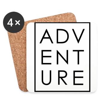 ADVENTURE - Coasters (set of 4) - white - Front