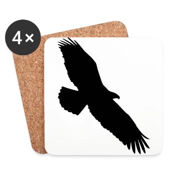 adler - Untersetzer (4er-Set) - Weiß - Vorne