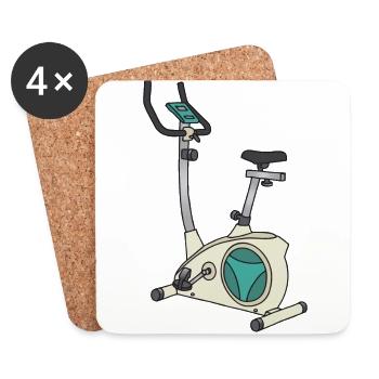 Exercise bike - Coasters (set of 4) - white - Front