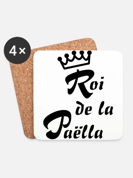 Roi paëlla - Untersetzer (4er-Set) - Weiß