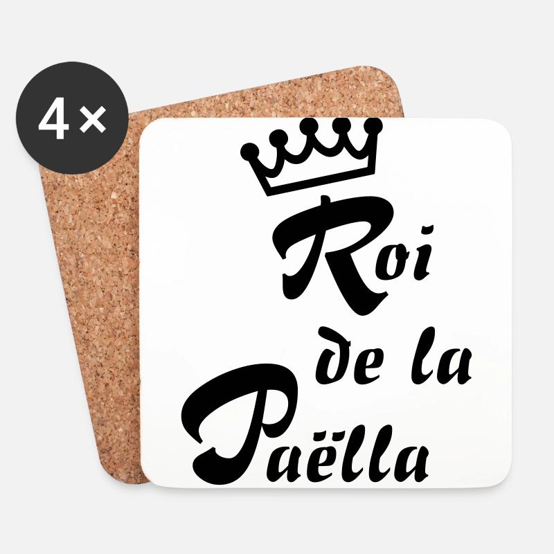 Roi paëlla - Untersetzer (4er-Set) - Weiß