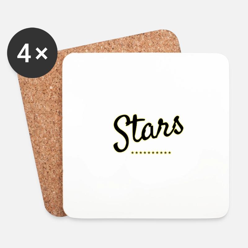 Stars - Coasters (set of 4) - white
