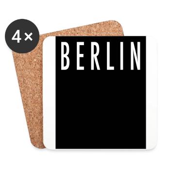 Berlin T-Shirt Berlin Gift - Coasters (set of 4) - white - Front