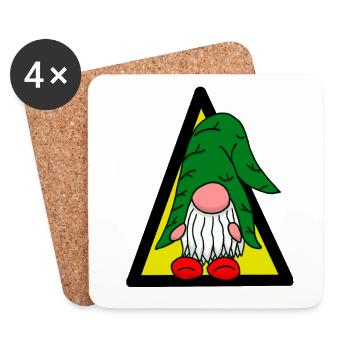 Dwarf Dwarfs Elves Fairytale Character Children Baby - Coasters (set of 4) - white - Front