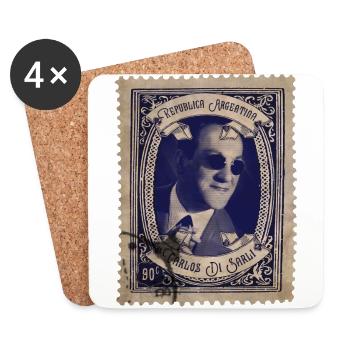 Estampa: Carlos Di Sarli - Coasters (set of 4) - white - Front