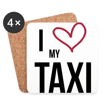I Love my Taxi - Coasters (set of 4) - white - Front