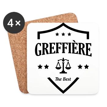 Gerichtsschreiber / Schreiber / Kanzler / Gericht - Untersetzer (4er-Set) - Weiß - Vorne