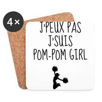 Cheerleading Cheerleader Sport Sportler Spieler - Untersetzer (4er-Set) - Weiß - Vorne