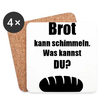 Lustige Sprüche - Untersetzer (4er-Set) - Weiß - Vorne