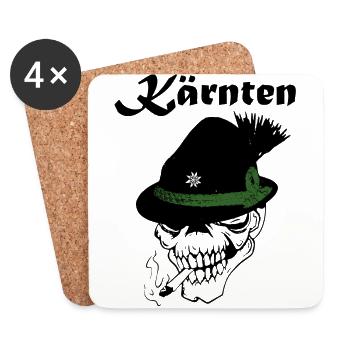 Carinthie - Dessous de verre (lot de 4) - blanc - Devant